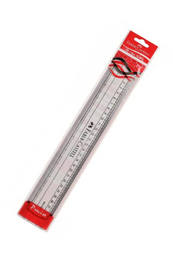 Faber-Castell Ruler Lineal (Scale) 12" Inch 173001 Per Each