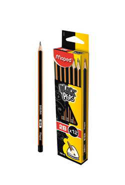 Maped (850021-22) Black Peps HB/2B Pencil Per Each