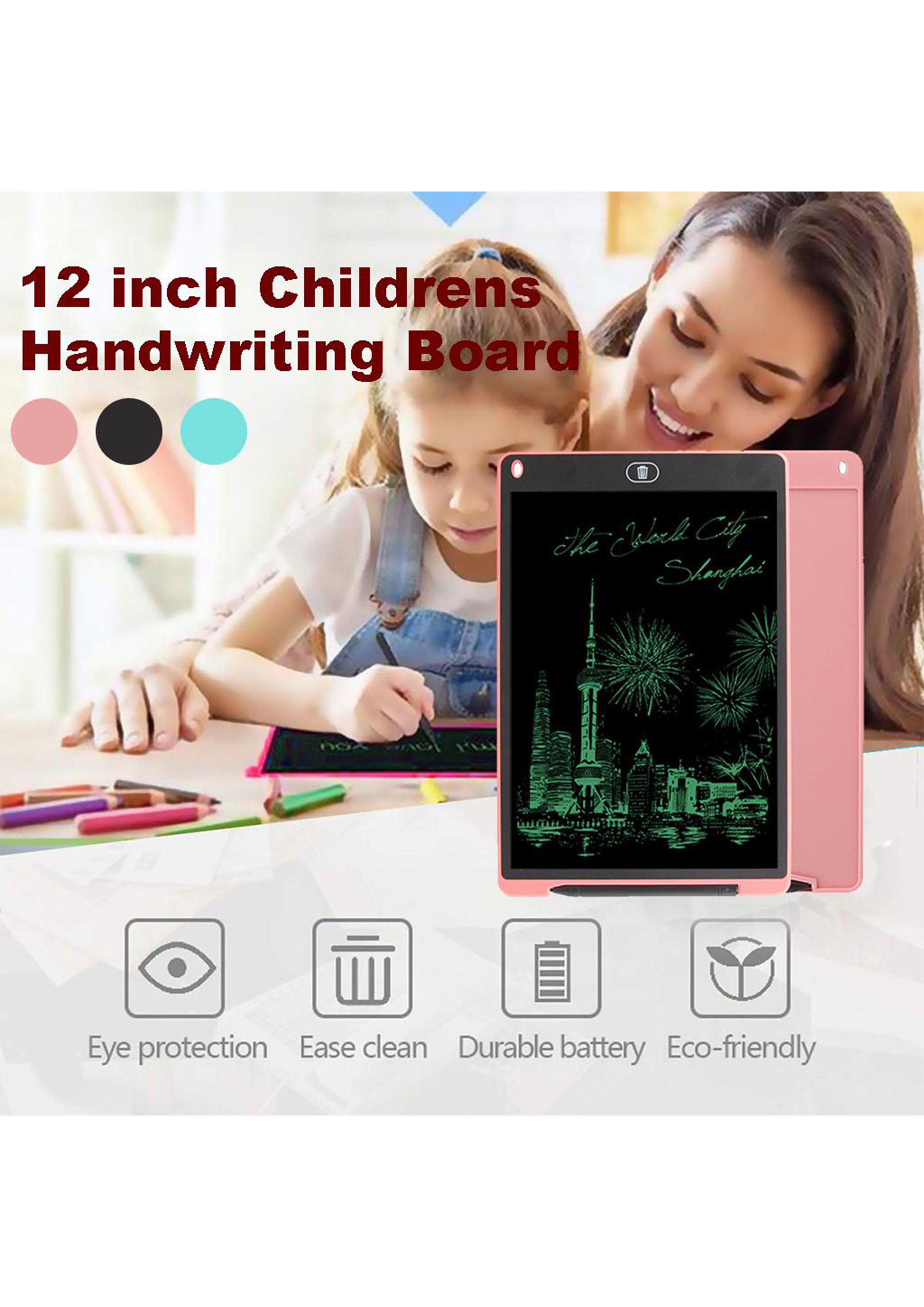12" LCD Panel Colorful Writing Tablet