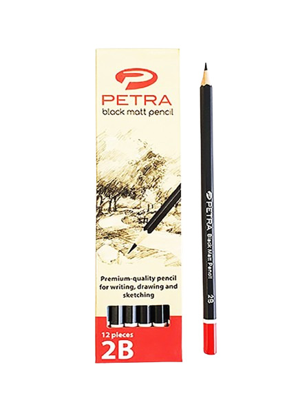Petra Black Matt Pencil 2B Per Each (PBMP002B)