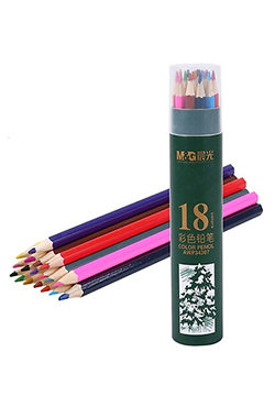 M & G AWP34307 18 Colors Wood Pencil