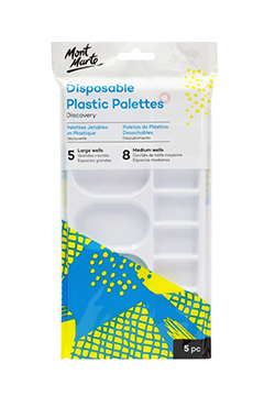 MAPL0012 Mont Marte Disposable Plastic Palettes 5pc