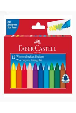 Wax Crayon 90 mm-12 Colour (Faber-Castell) 120090