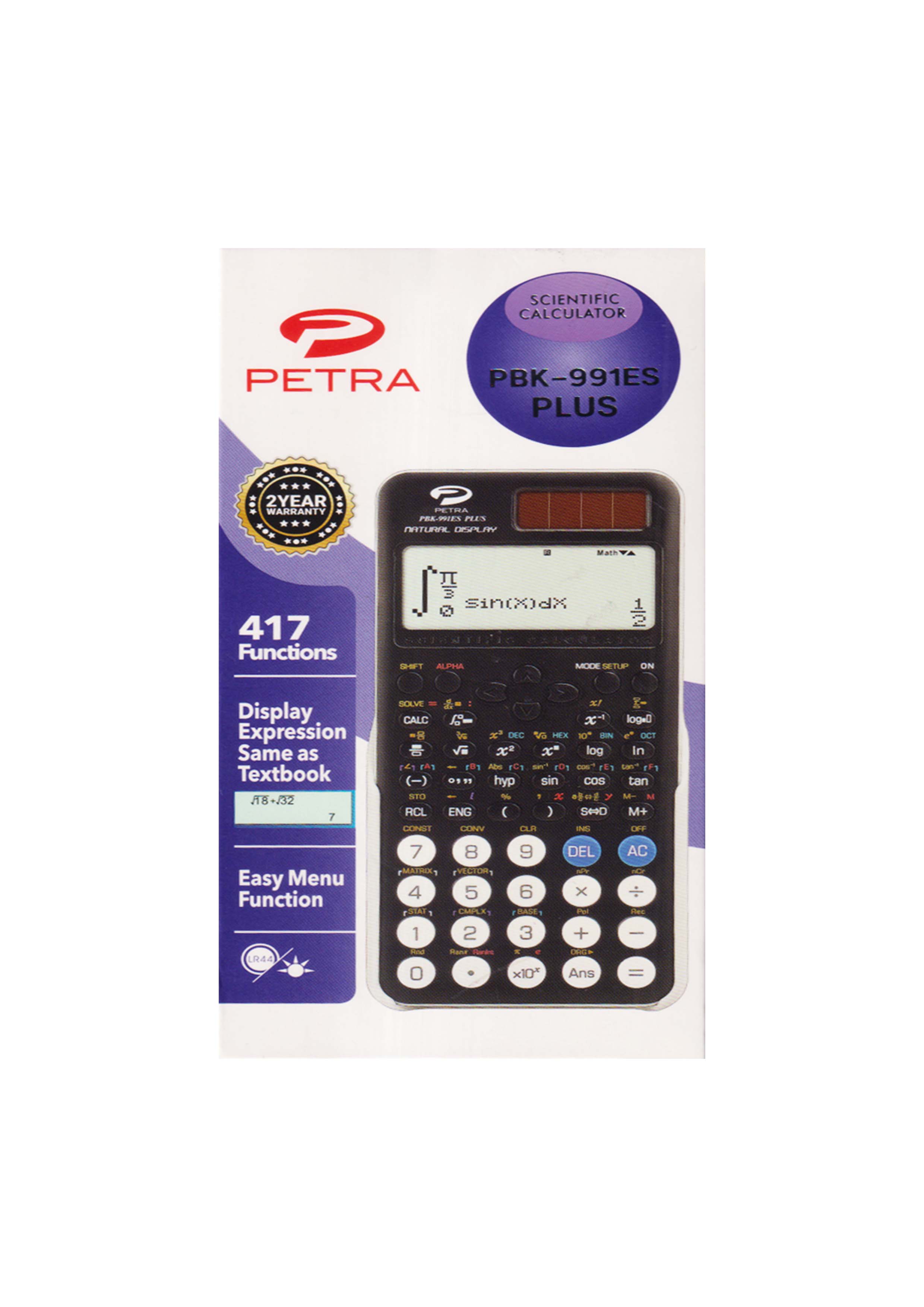 Petra Scientific Calculator 991ES Plus Black PBK99ESPLUS