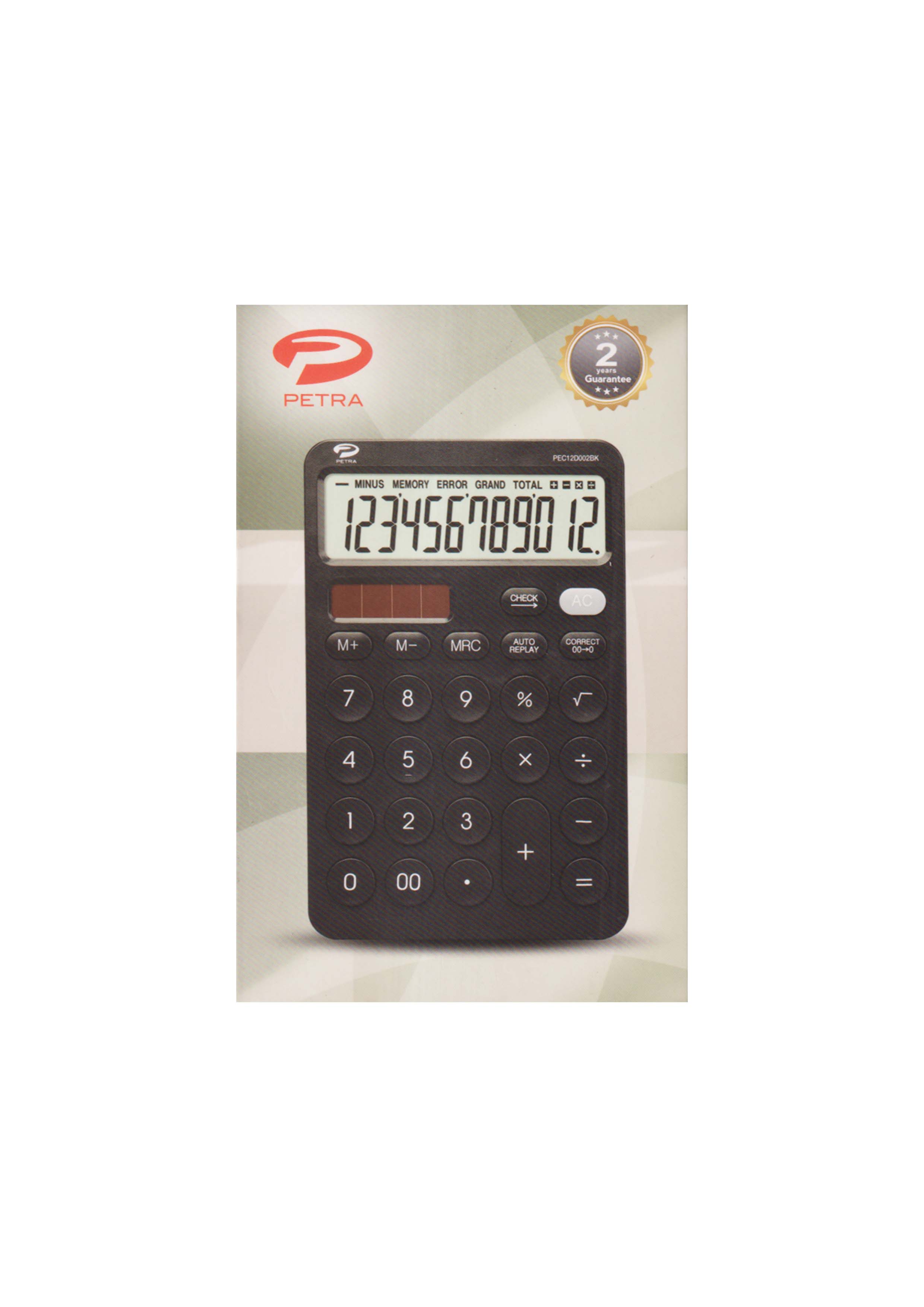 Petra Medium Calculator Black (PEC12D002BK)