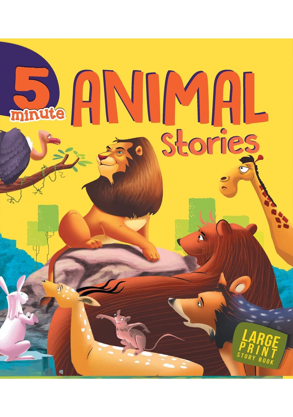 5 Minute Animal Stories : Large Print Story Book  (হার্ডকভার)