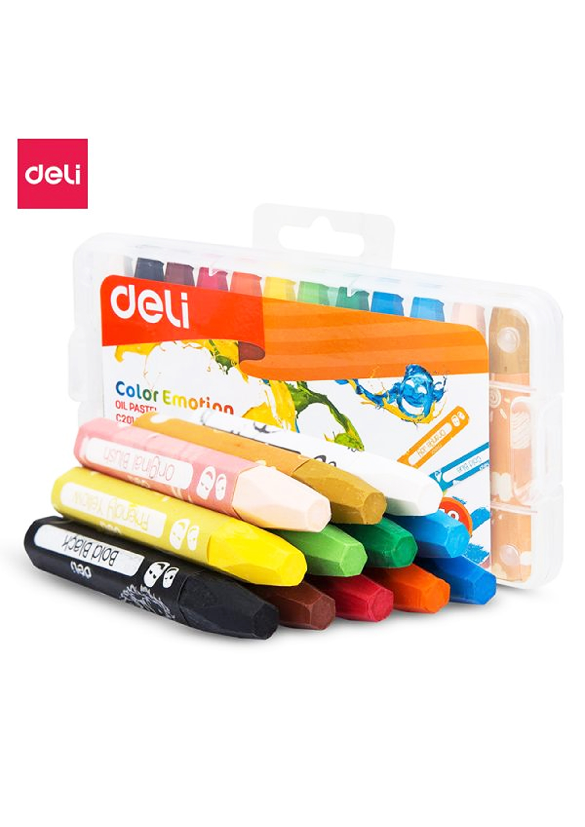 Deli Color Kids Oil Pastel 12 Colors (C20104) Box Deli Color Kids Oil Pastel 12 Colors (C20104) Box