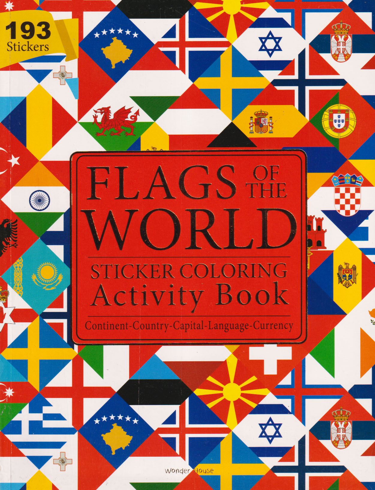 Flags of the World - Sticker Coloring Activity Book (পেপারব্যাক)