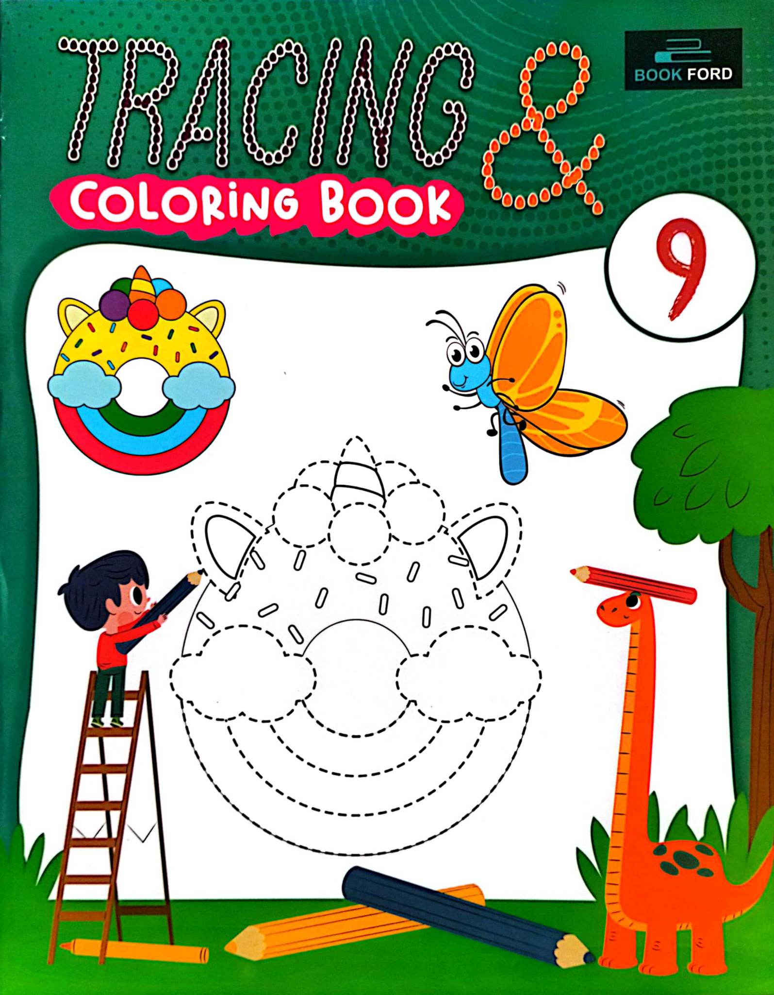 Tracing & Coloring Book 9 (পেপারব্যাক)