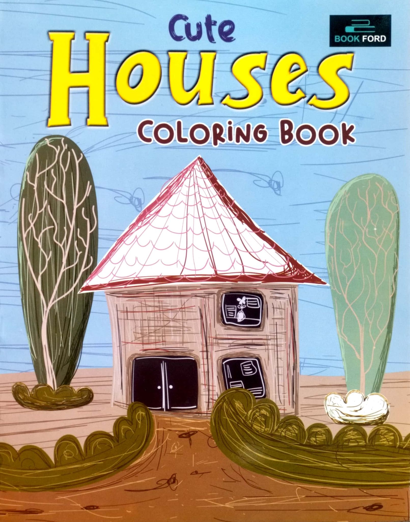 Cute Houses Coloring Book (পেপারব্যাক)