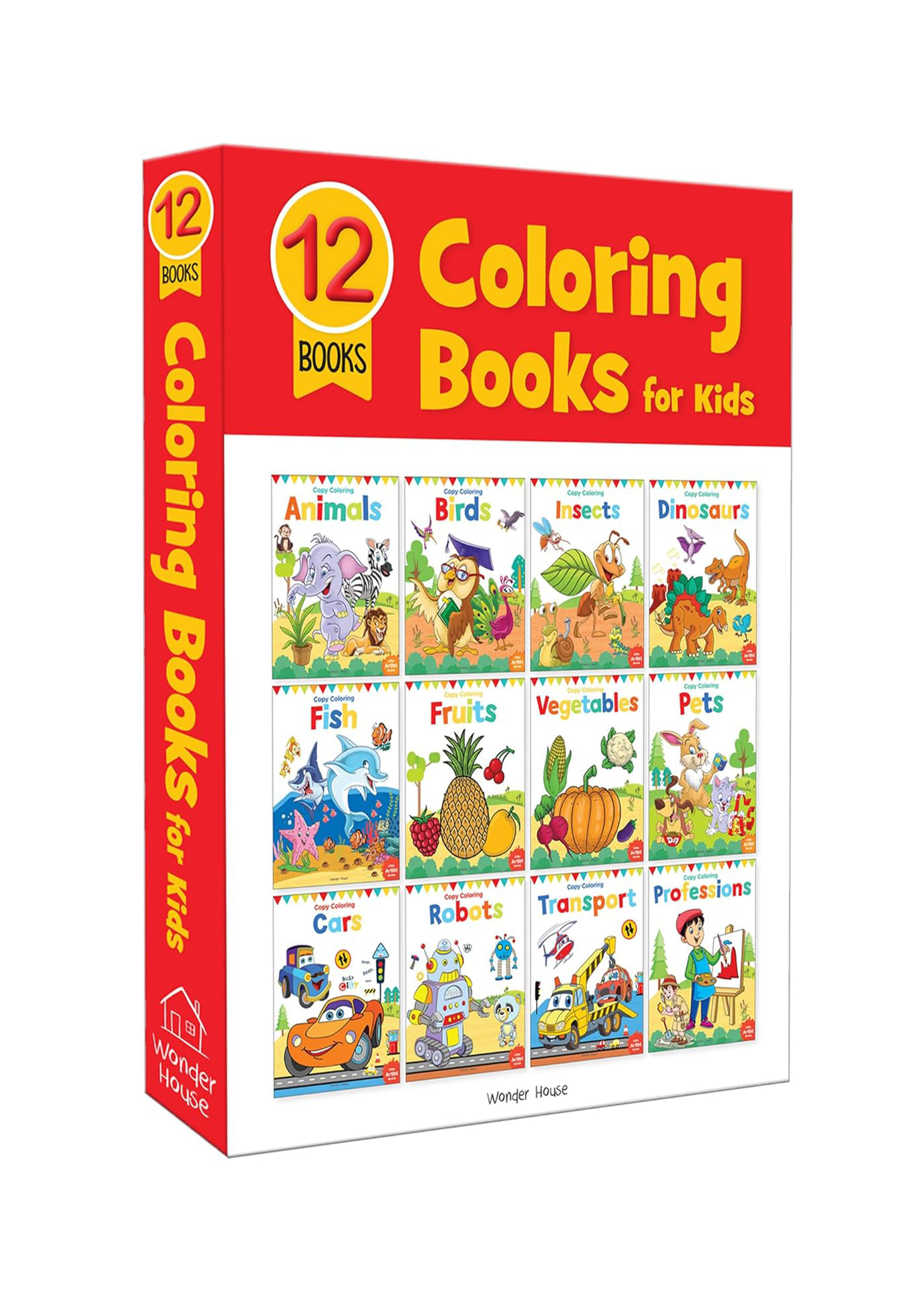 Coloring Books for Kids Boxset: Pack of 12 Copy (পেপারব্যাক)