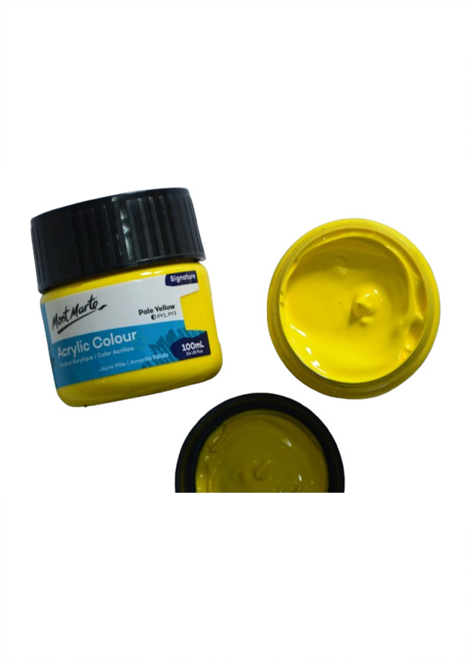 Mont Marte Acrylic Colour Pale Yellow 100ml (MSCH1003) Mont Marte Acrylic Colour Pale Yellow 100ml (MSCH1003)
