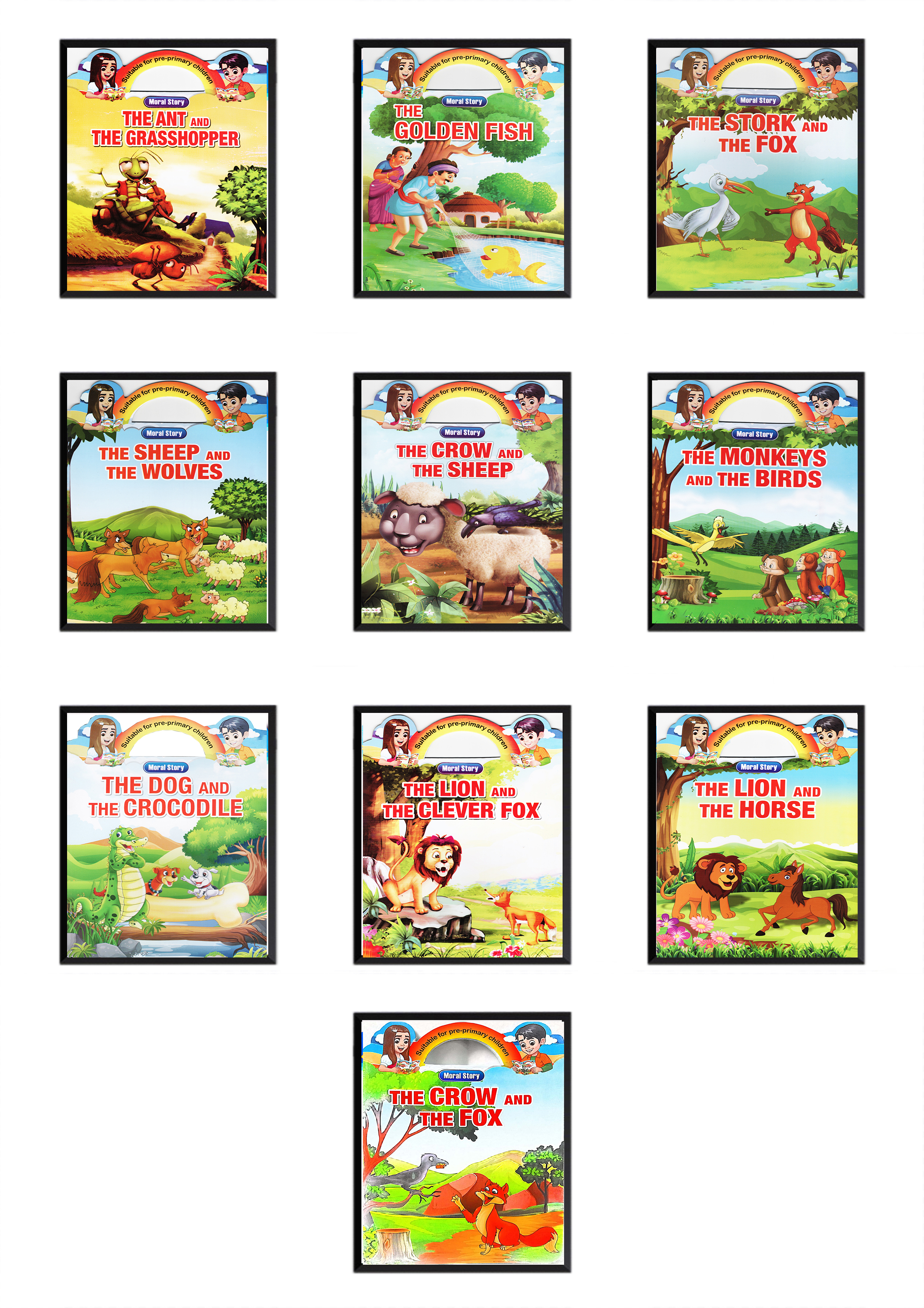 Suitable for pre-primary children-Moral Story Series (Ten Books Together) (পেপারব্যাক)