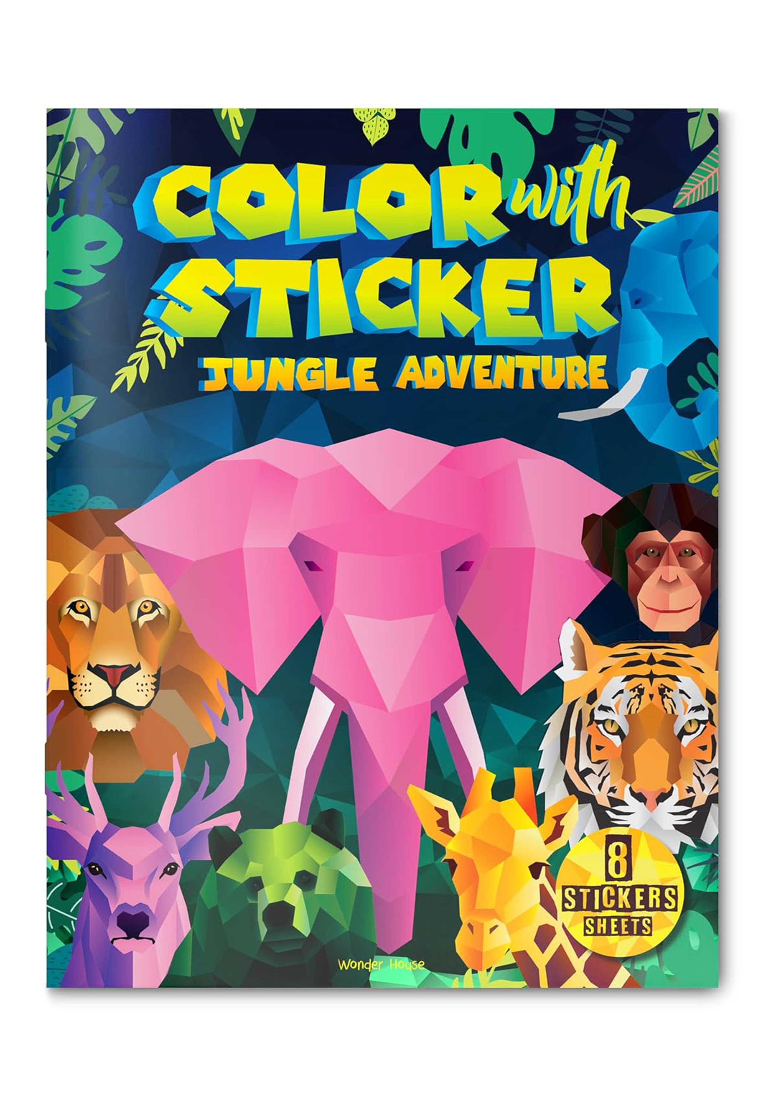 Color with sticker: Jungle Adventure (পেপারব্যাক)