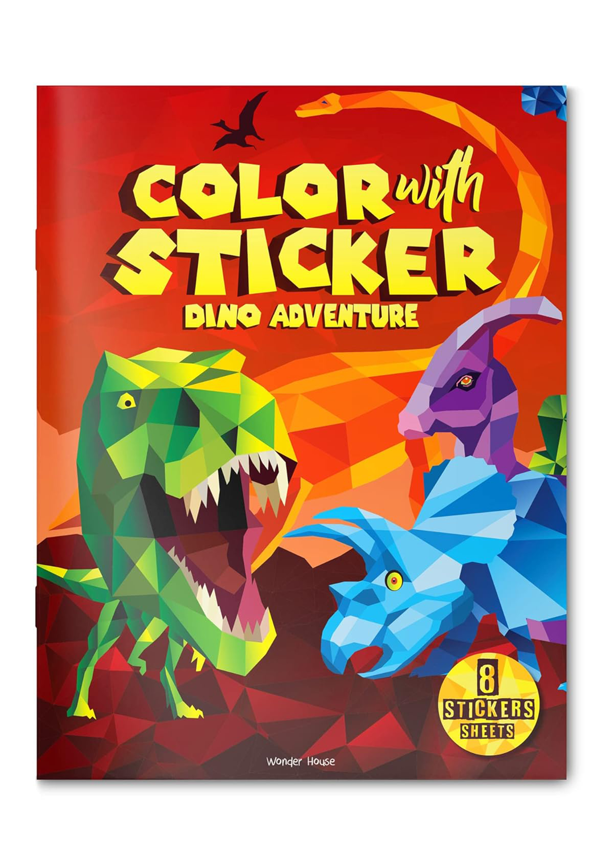 Color with sticker: Dino Adventure (পেপারব্যাক)