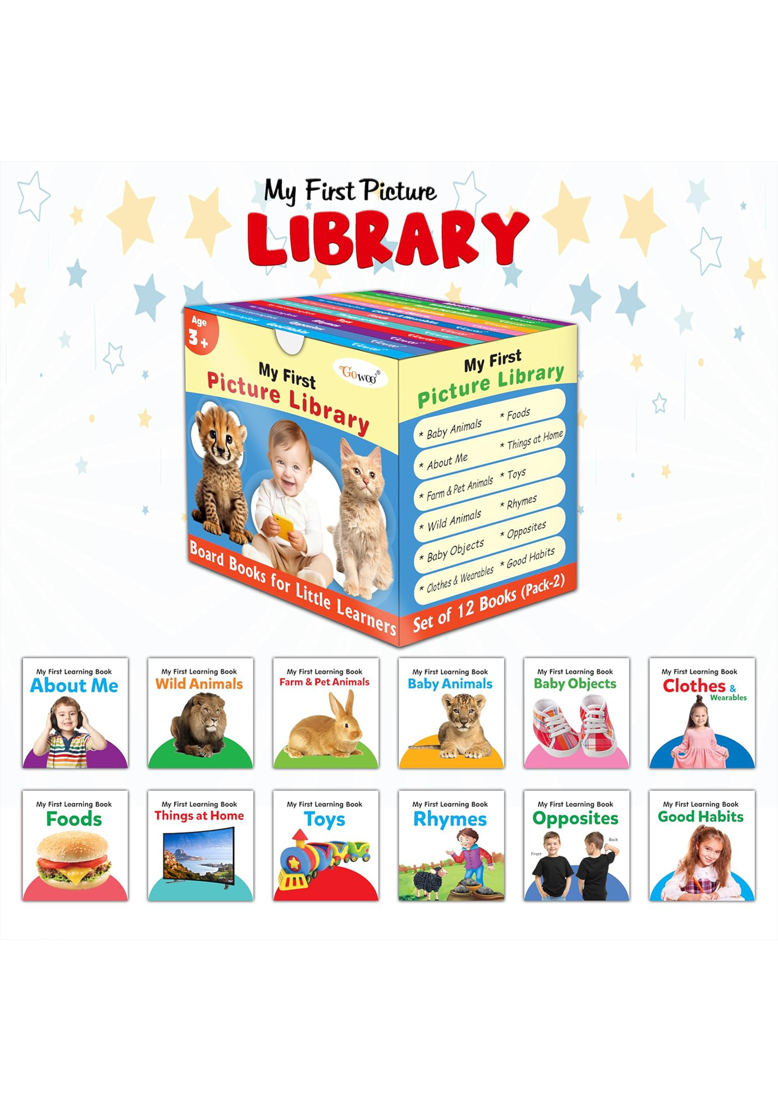 My First Picture Library Box Of 12 Board Books  (পেপারব্যাক)