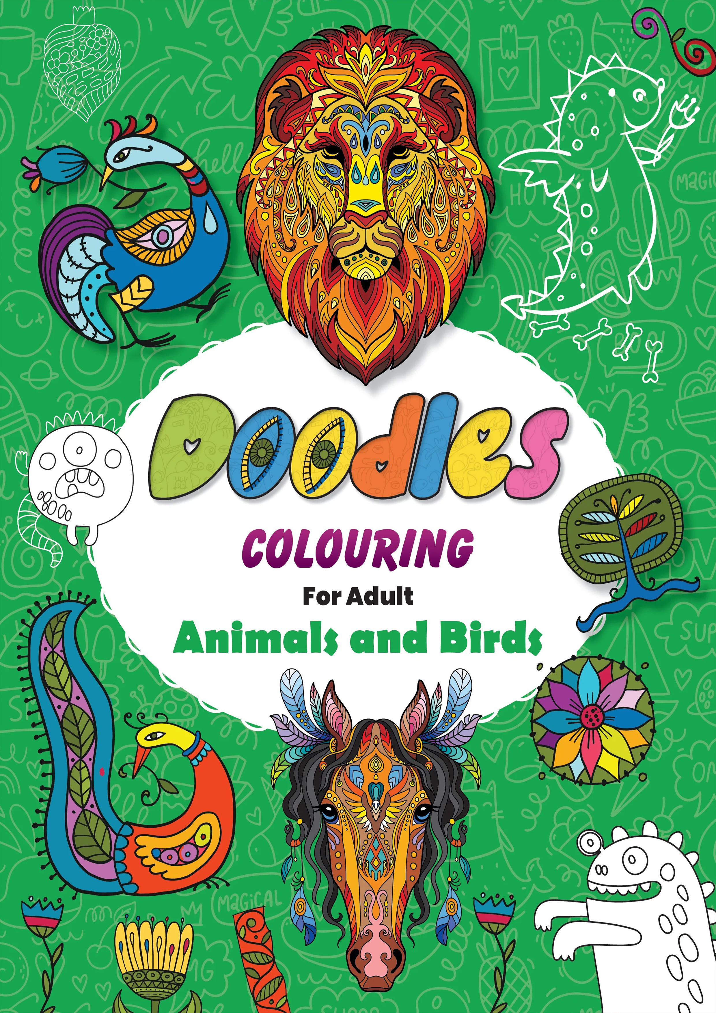 Doodles Colouring For Adult Animals And birds (পেপারব্যাক)